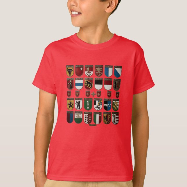T-shirts Schweiz kantoner grafik (Framsida)