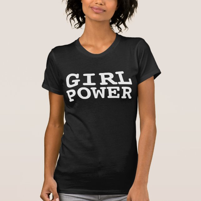 T-SHIRTS TETS FÖR GIRL POWER BLACK (Framsida)