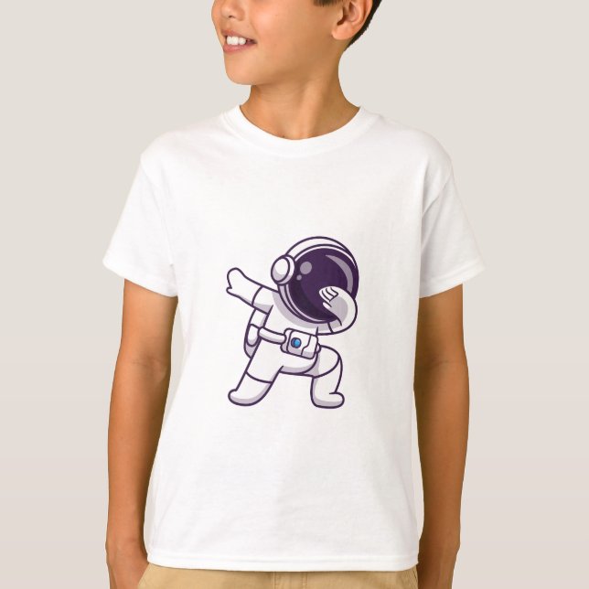 T-Shirts-ungar, söt astronout T Shirt (Framsida)