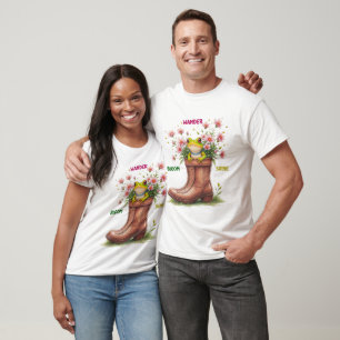 T-Shirts Whimsical Frog Bloom Tee