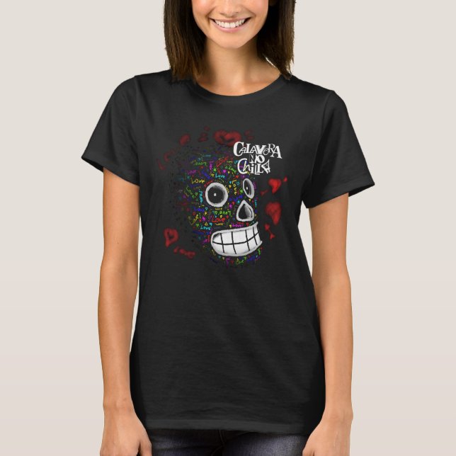 T-shirts with Love skull drawings (Framsida)