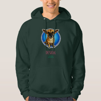 T-ShirtStark Lojal Vakt Hund Porträtt Grafisk Hood Hoodie