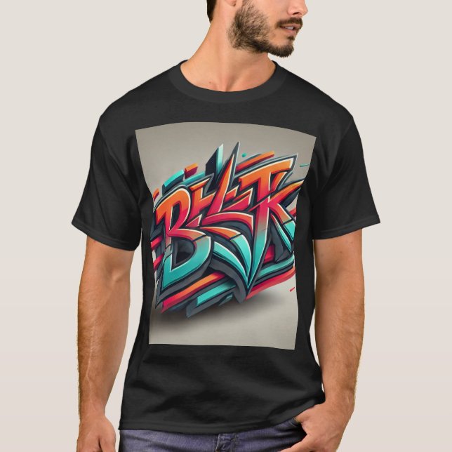 T-shirtUrban Graffiti 3D Streetwear Design T Shirt (Framsida)