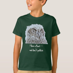 T-Skift - Uggla med text T Shirt