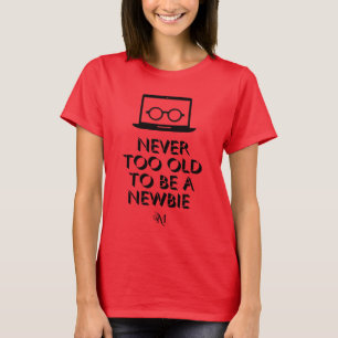T-skirt: Aldrig till gammal (röd) T Shirt