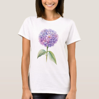 T-skirt, grått-blomma, kvinnors T-shirt