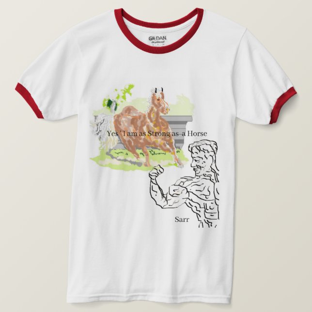 T-skirt: Stark som häst T Shirt (Design framsida)