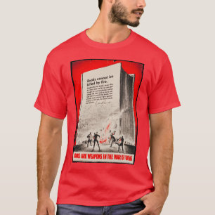 t-skjorta för affisch för bokbränning WWII Tee