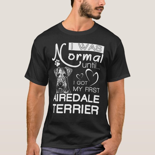 T-skjorta för AiredaleTerriergåva för hund älskare T Shirt (Framsida)