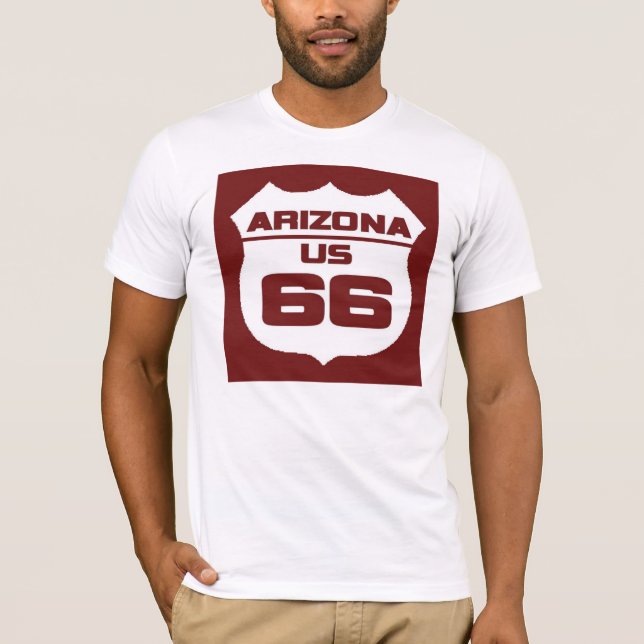 T-skjorta för Arizona rutt 66 Tröja (Framsida)