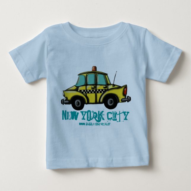 T-skjorta för bebis för NYC-kontrollörcab Tee Shirt (Framsida)