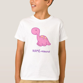 T-skjorta för DinosaurNamn-osaurusbarn - flicka T Shirt