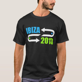 t-skjorta för dj för design för ibiza 2013 svart tee shirt