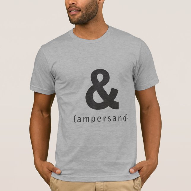 t-skjorta för et-tecken [&] tee shirt (Framsida)