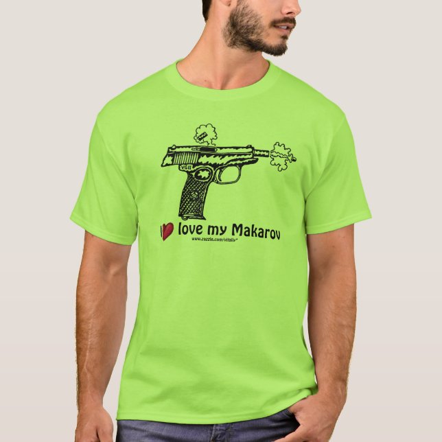 T-skjorta för grafik för Makarov pistolskytte T-shirt (Framsida)