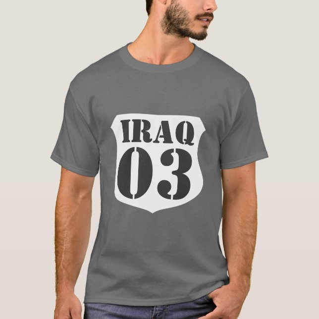 T-skjorta för Irak krigveteran - anpassade vid år T Shirt (Framsida)