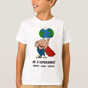 T-skjorta för jorddagSuperhero T-shirt