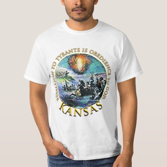 T-skjorta för Kansas Teaparty Tröja (Framsida)