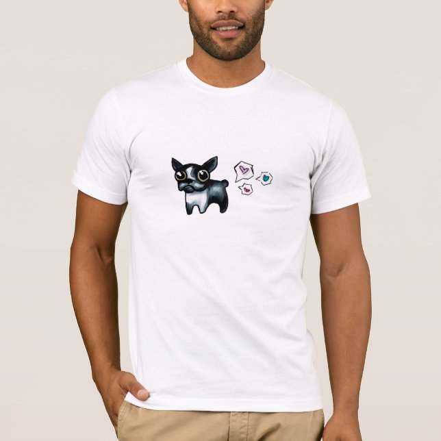 T-skjorta för kärlekBoston Terrier Tee Shirt (Framsida)
