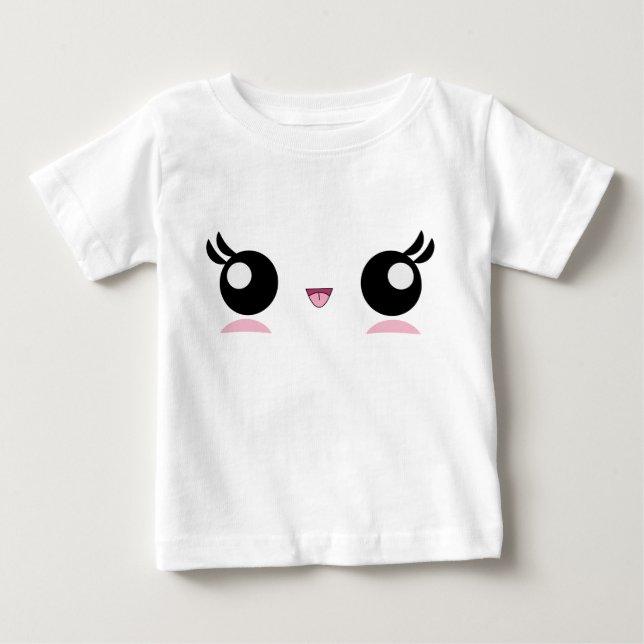 T-skjorta för Kawaii babyansiktespädbarn Tee Shirt (Framsida)