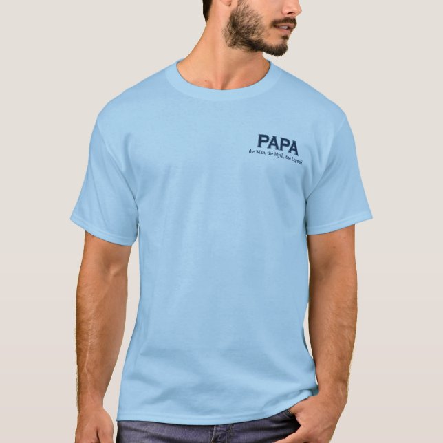 T-skjorta för legend för pappamanMyth Tee (Framsida)