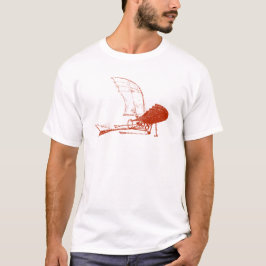 T-skjorta för Leonardo Da Vinci flygplanreklamblad Tee