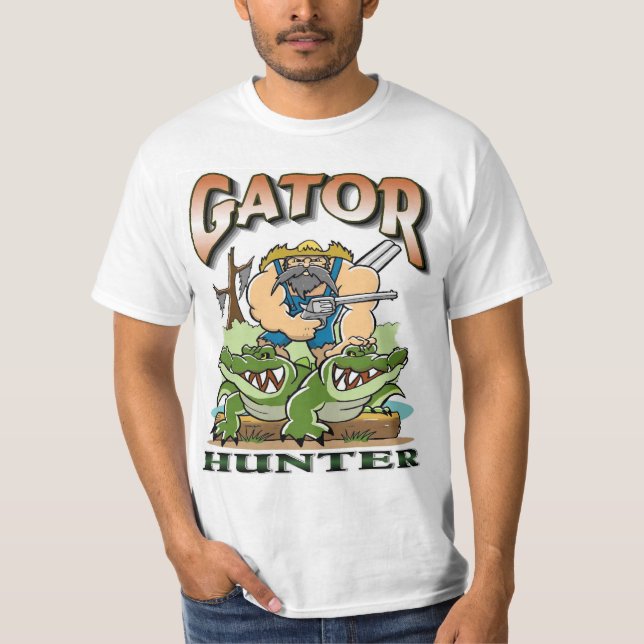 T-skjorta för Louisiana alligatorjägare design T-shirt (Framsida)