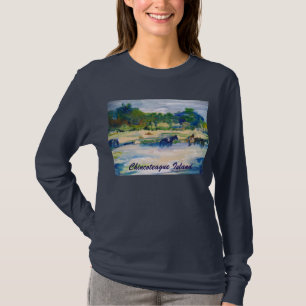 T-skjorta för målning för Chincoteague öhäst T-shirt
