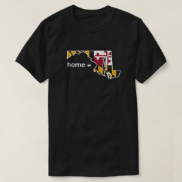 T-skjorta för Maryland flaggahem (w/crab) T-shirt
