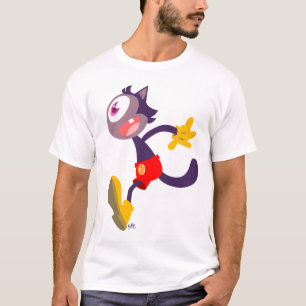 T-skjorta för Monocularkatttecknad T Shirt