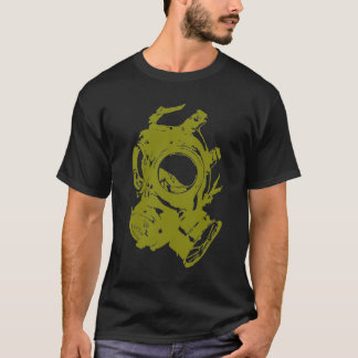 t-skjorta för mörk för vintagedesigngasmask t-shirt