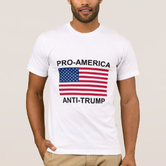 T-skjorta för Pro-Amerika Anti-Trumf flagga T Shirt