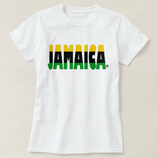 T-skjorta för rand för Jamaica flaggafärger T-shirt