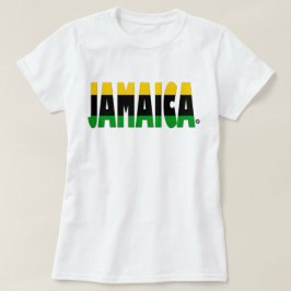 T-skjorta för rand för Jamaica flaggafärger Tee