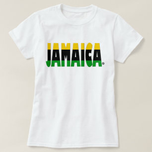 T-skjorta för rand för Jamaica flaggafärger Tee
