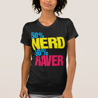 T-skjorta för Raver för 50% Nerd 50% Tee