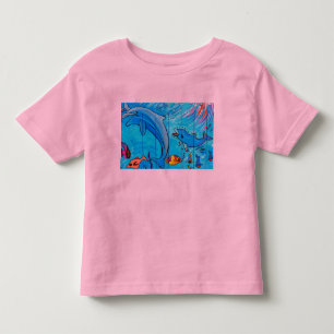 t-skjorta för simningdelfinsmåbarn t shirt
