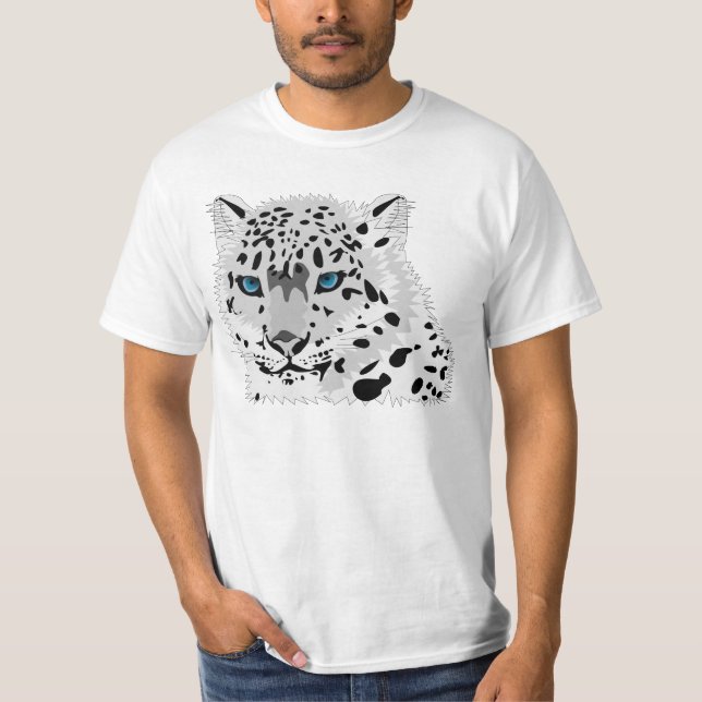 T-skjorta för snöleopard t shirt (Framsida)