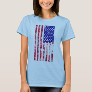 T-skjorta för USA för USA flaggaamerikanvintage Tee