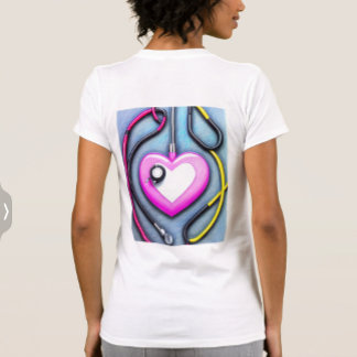T-skjorta med stetoskop i hjärtform t shirt