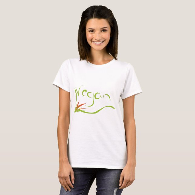 t-skjorta med veganmeddelandet t-shirt (Hel framsida)