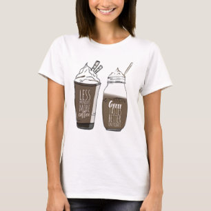 t-skjorta mindre måndag mer kaffe t shirt