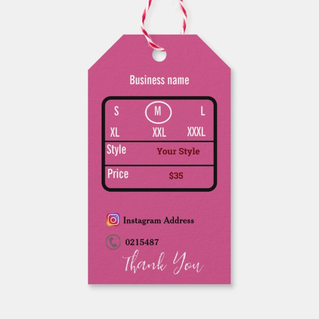 T-skjorta Presentetikett (Baksidan)