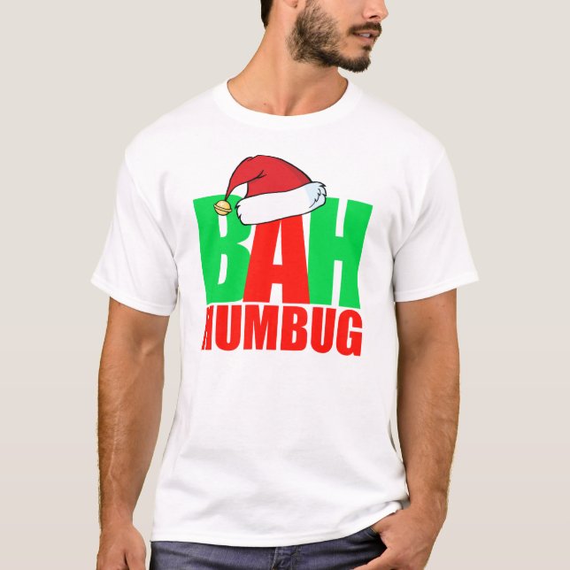 T-skjorta roliga santa för Bah Humbugjul T-shirt (Framsida)
