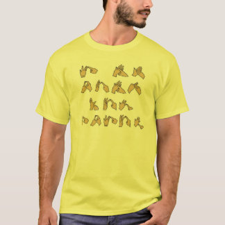T-skjortan med roligt motiv undertecknar in språk tee shirt