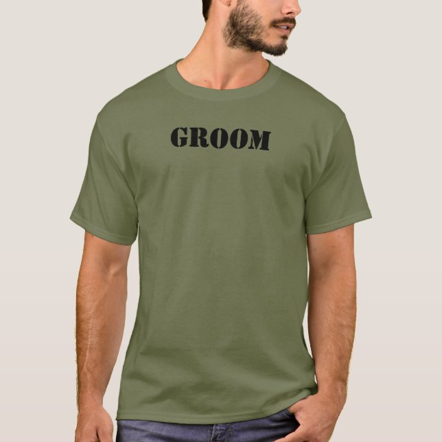 T-skjortor av groom tee shirt (Framsida)