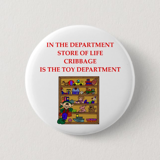 T-skjortor för CRIBBAGE-spelaregåvor Knapp (Framsida)