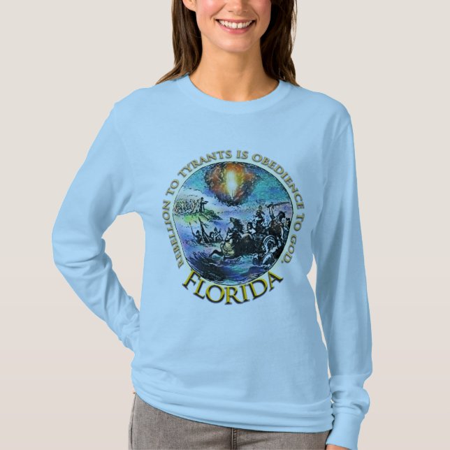 T-skjortor för Florida Teaparty Tee Shirt (Framsida)