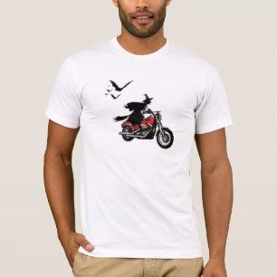 T-skjortor för motorcykelridninghäxa t shirt