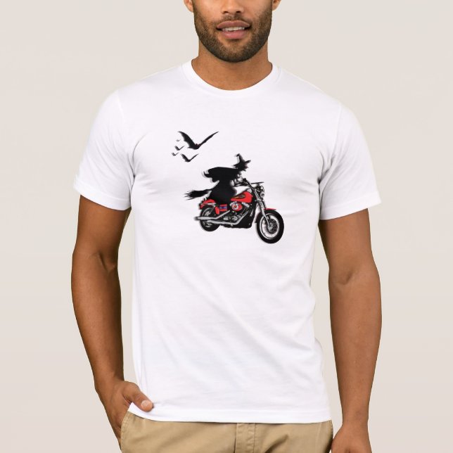 T-skjortor för motorcykelridninghäxa t shirt (Framsida)